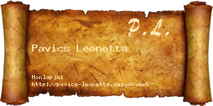 Pavics Leonetta névjegykártya